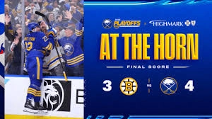 SABRES STUN BRUINS WITH INCREDIBLE THIRD-PERIOD COMEBACK: THOMPSON SCORES TWO AS BUFFALO WINS FIRST PLAYOFF GAME IN 15 YEARS!